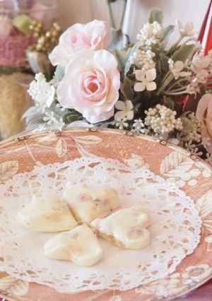 バレンタイン　白い❤︎のサクサクチョコ-レシピのメイン写真
