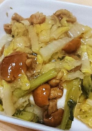 なめたけと白菜のゆずポン酢煮～豆腐のせ～-レシピのメイン写真
