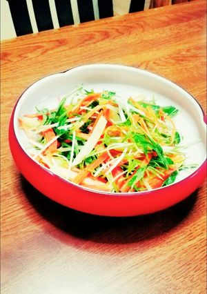 もりもり食べれる!水菜のサラダ-レシピのメイン写真