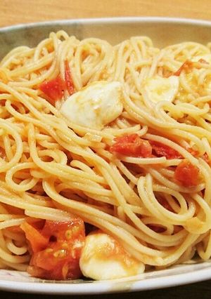トマトとモッツァレラチーズのパスタ-レシピのメイン写真