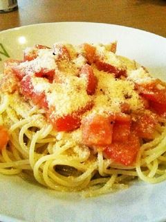 トマトと生ハムの簡単冷製パスタ*°-レシピのメイン写真