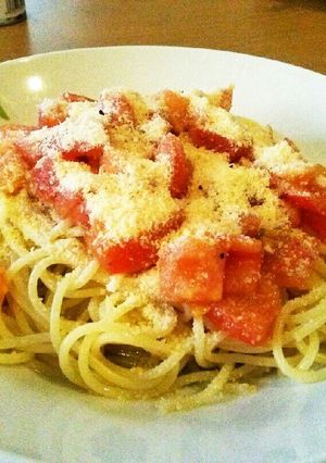 トマトと生ハムの簡単冷製パスタ*°-レシピのメイン写真