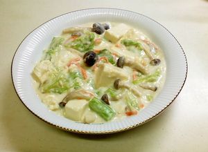 豆腐キャベツしめじの豆乳クリームシチュー-レシピのメイン写真