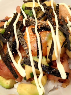 鶏の照り焼きエビアボカド丼-レシピのメイン写真