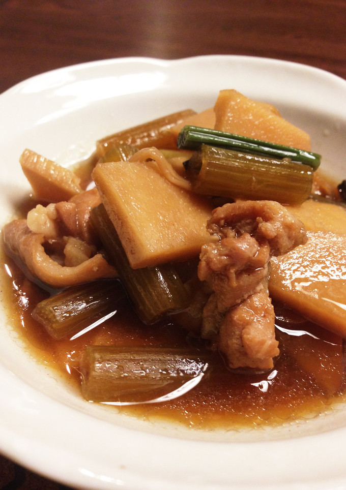 ふきとタケノコと鶏もも肉の煮物-レシピのメイン写真