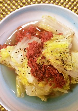 材料2つだけ！コンビーフと白菜の蒸し煮-レシピのメイン写真