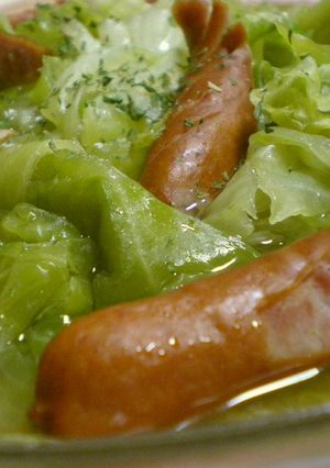 ◆ｷｬﾍﾞﾂとｳｲﾝﾅｰのﾚﾝｼﾞ蒸し◆-レシピのメイン写真