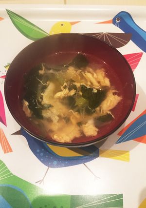 卵とわかめのスープ-レシピのメイン写真