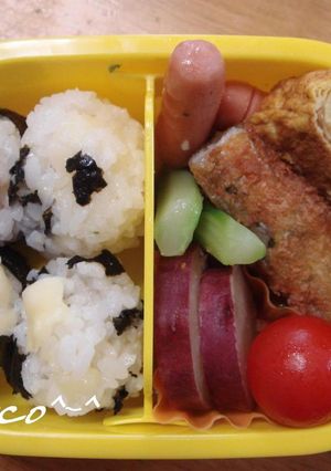 ちょま弁②ししゃも青のりﾌﾗｲ幼稚園年少-レシピのメイン写真