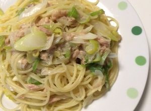 ねぎ大量消費！超簡単ツナと長ネギのパスタ-レシピのメイン写真
