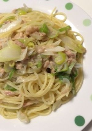 ねぎ大量消費！超簡単ツナと長ネギのパスタ-レシピのメイン写真