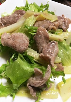 カモ肉とセロリの炒め物サラダ風-レシピのメイン写真