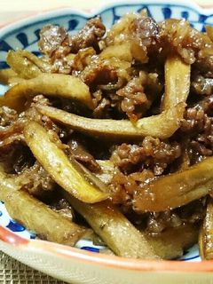 ごぼうと牛肉の甘辛煮-レシピのメイン写真