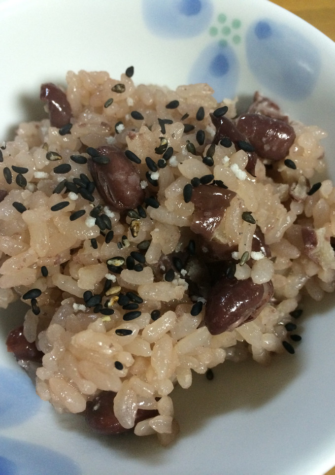 おこわコースのある炊飯器で簡単お赤飯-レシピのメイン写真