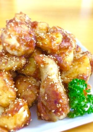 手羽元とじゃがいもの甘辛揚げ焼き☆-レシピのメイン写真