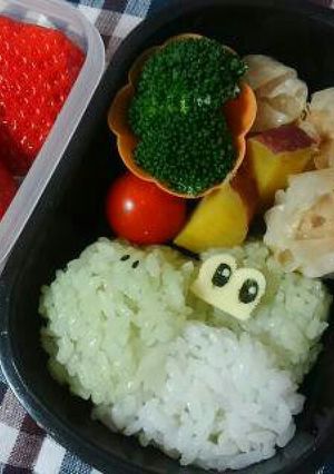 キャラ弁☆マリオのヨッシー-レシピのメイン写真