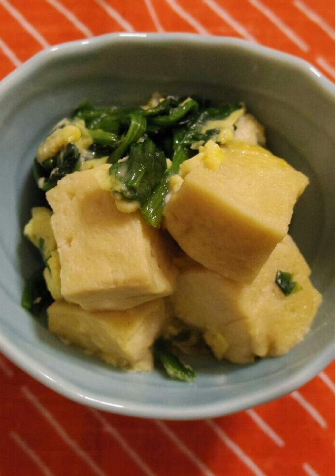 簡単！冷凍豆腐で高野豆腐の卵とじ風-レシピのメイン写真