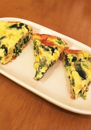 簡単☆ほうれん草チーズオープンオムレツ-レシピのメイン写真