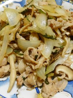 豚こま肉ときのこのしそポン酢炒め-レシピのメイン写真
