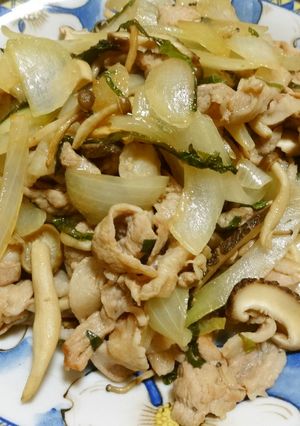 豚こま肉ときのこのしそポン酢炒め-レシピのメイン写真