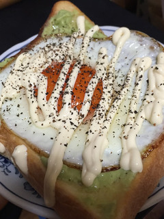 目玉焼きのオープンサンド-レシピのメイン写真