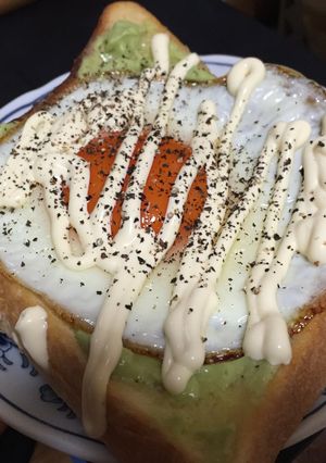 目玉焼きのオープンサンド-レシピのメイン写真