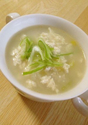 簡単！豆腐と長ネギの生姜スープ♪-レシピのメイン写真
