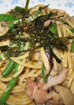 オイマヨで椎茸ベーコンのスパゲティ-レシピのメイン写真