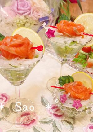 簡単♡オシャレに♡カルパッチョグラス♡-レシピのメイン写真