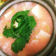 汁も全部頂ける♪たらこ豆腐鍋☆