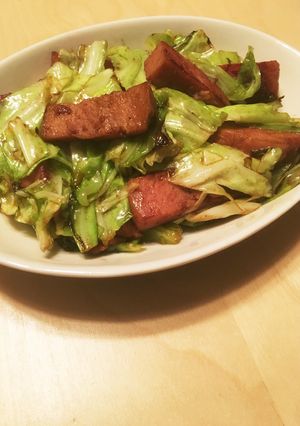 弁当おかず・簡単 キャベツ スパム-レシピのメイン写真