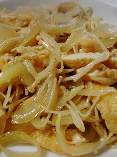 5分で完成!玉ねぎと油揚げのサッと炒め-レシピのメイン写真