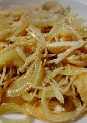 5分で完成！玉ねぎと油揚げのサッと炒め-レシピのメイン写真