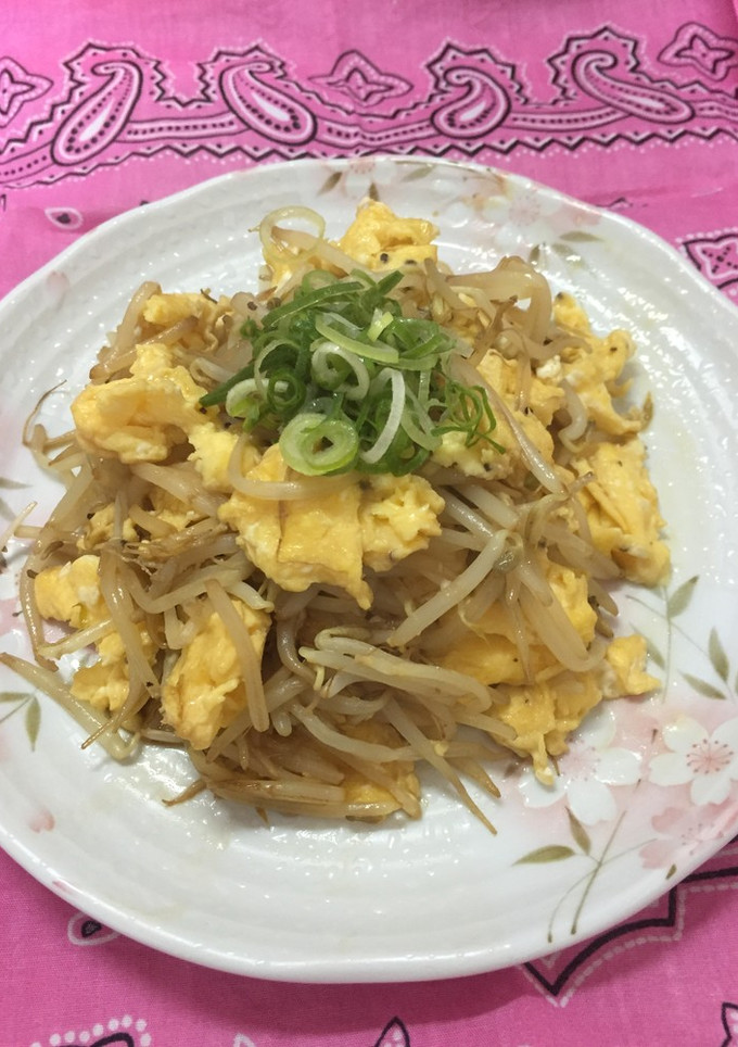 ふんわり卵入中華風もやし炒め-レシピのメイン写真