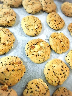 HMで!超簡単きな粉黒ごまクッキー!-レシピのメイン写真