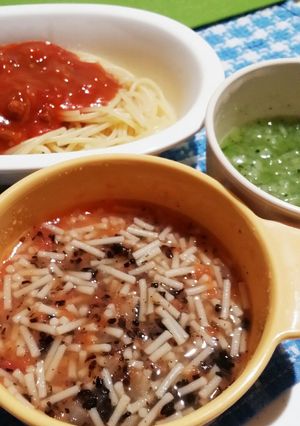 離乳食中期☆栄養たっぷりトマトパスタ-レシピのメイン写真