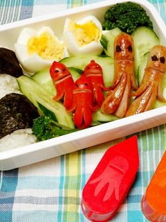 【宇宙人ソーセージ】宇宙人弁当-レシピのメイン写真