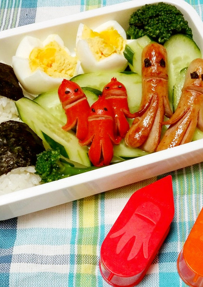 【宇宙人ソーセージ】宇宙人弁当-レシピのメイン写真