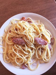 【簡単】牛乳と味噌でカルボナーラ風パスタ-レシピのメイン写真