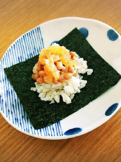 中華クラゲと納豆・手巻き-レシピのメイン写真