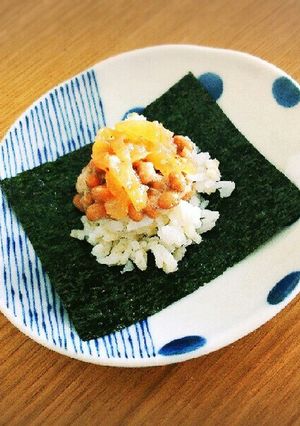 中華クラゲと納豆・手巻き-レシピのメイン写真