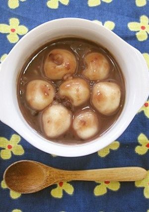 とうふ白玉の豆乳ぜんざい-レシピのメイン写真
