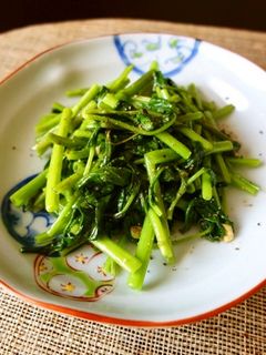 空芯菜の塩にんにく炒め-レシピのメイン写真