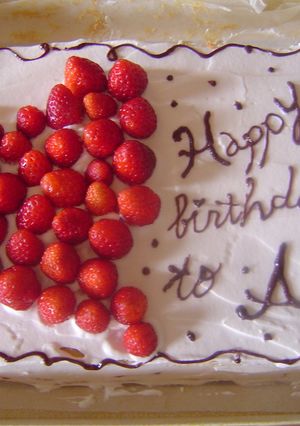 イベント用ケーキお誕生日バージョン-レシピのメイン写真