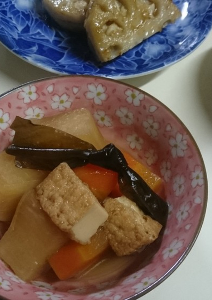 保温鍋を使って厚揚げ大根-レシピのメイン写真