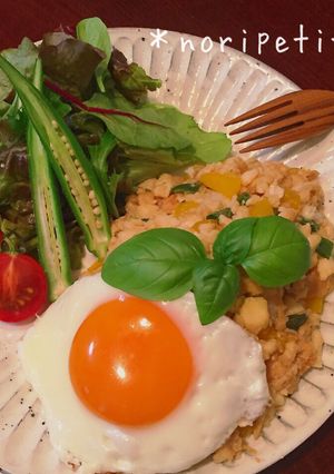 お肉なし♡厚揚げdeパパッとガパオライス-レシピのメイン写真