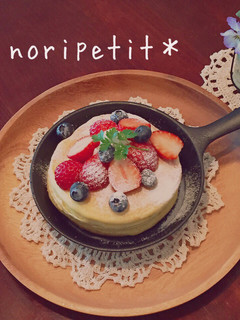 お豆腐deもちふわぁ〜♡パンケーキ-レシピのメイン写真