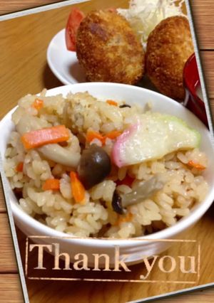 かまぼこ入り炊き込みごはん-レシピのメイン写真