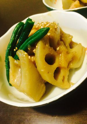 レンコンと鶏胸肉の味噌煮-レシピのメイン写真