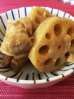 ごろりレンコンの胡麻味噌煮-レシピのメイン写真
